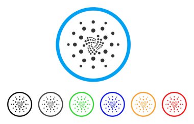Iota Parlatıcı ışınları simgesi yuvarlak