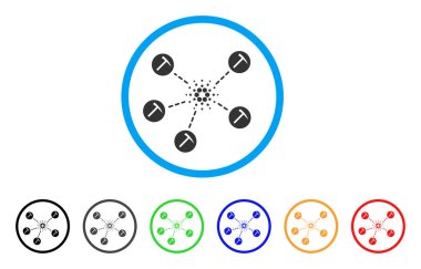 Cardano ağ yuvarlak simge madencilik
