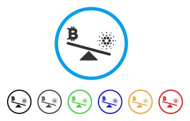 Bitcoin Cardano denge yuvarlak simge salıncaklar