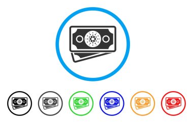 Cardano banknotlar simgesi yuvarlak