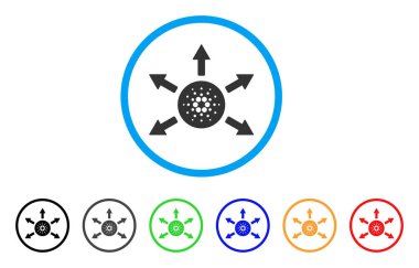 Cardano dağıtım okları simge yuvarlak