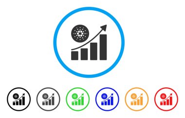 Cardano büyümek kadar grafik yuvarlak simgesini