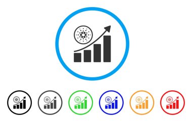 Cardano büyümesini grafik yuvarlak simgesini