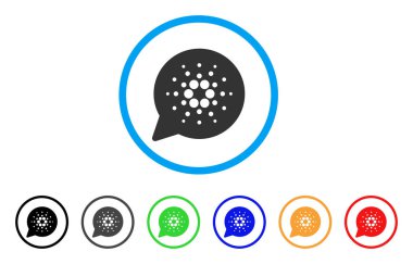 Cardano mesaj bulut simgesi yuvarlak
