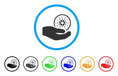 Cardano teklif el yuvarlak simgesi