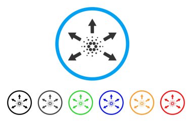 Cardano harcamak okları yuvarlak simge