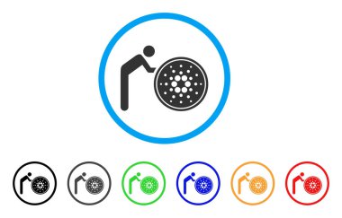 Kişi Cardano madeni para simgesi yuvarlak