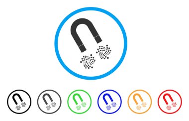 At nalı mıknatıs Iota yuvarlak simge