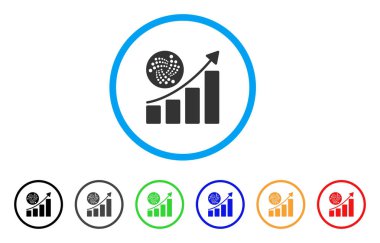 Iota büyümek kadar grafik yuvarlak simgesini