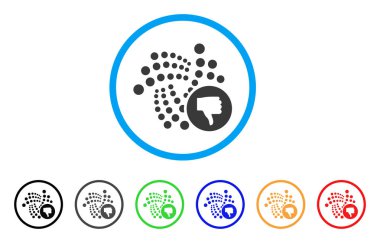 Iota başparmak aşağı yuvarlak simge