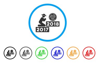 Kişi dua Iota sikke 2018 yuvarlak simge