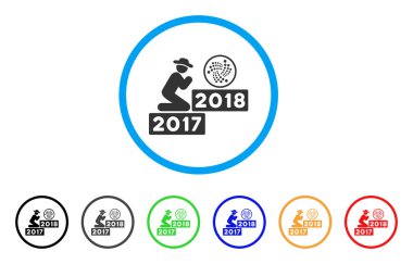 Kişi dua Iota 2018 simgesi yuvarlak