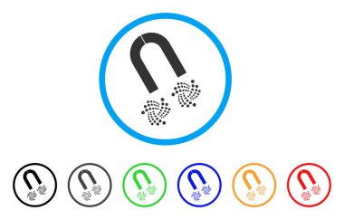 At nalı mıknatıs Iota yuvarlak simge