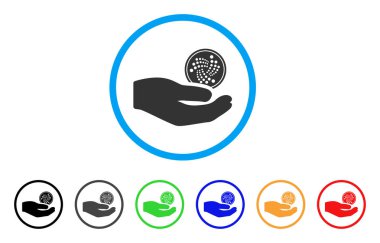 Iota para ödeme el yuvarlak simgesi