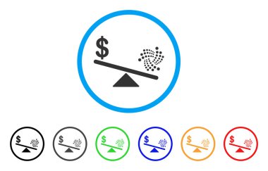 Iota Doları bakiye ölçek simgesi yuvarlak