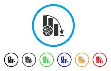 Iota grafik yuvarlak simgesi aşağı
