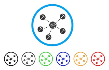 Iota araştırma havuzu yuvarlak simge