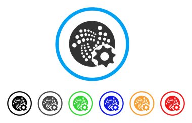 Iota seçenekleri dişli yuvarlak simgesi
