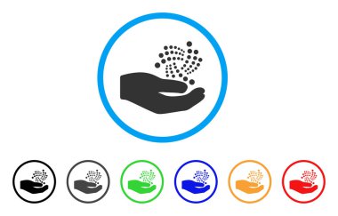 Iota maaş el yuvarlak simgesi