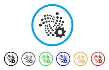 Iota Kur dişli yuvarlak simge