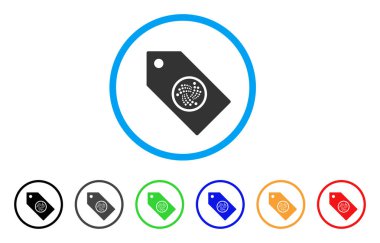 Iota etiketi yuvarlak simgesi