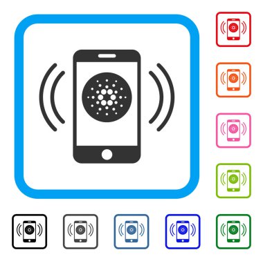 Cardano mobil bankacılık simgesi çerçeveli