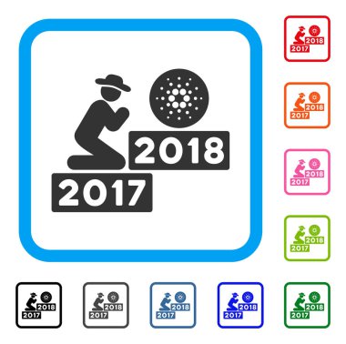 Kişi dua Cardano 2018 simgesi çerçeveli