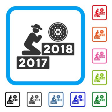 Kişi dua Cardano 2018 simgesi çerçeveli