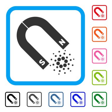 Mıknatıs Cardano simgesi çerçeveli
