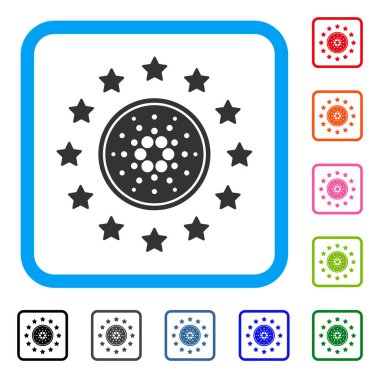 Parlatıcı Cardano sikke simge çerçeveli