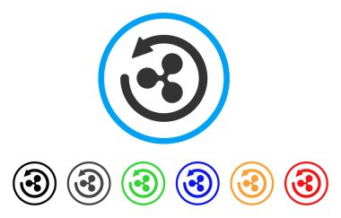 Ters ibraz yuvarlak simge dalgalanma