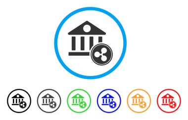 Dalgalanma para banka simgesi yuvarlak