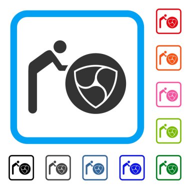 Nem haddeleme kişi simgesi çerçeveli