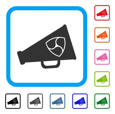 Nem megafon simgesi çerçeveli