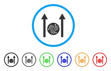 Iota gönder okları simge yuvarlak