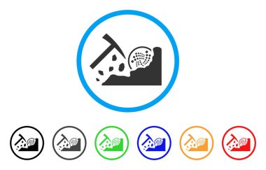 Simge incelemesi Iota kayalar yuvarlanmış