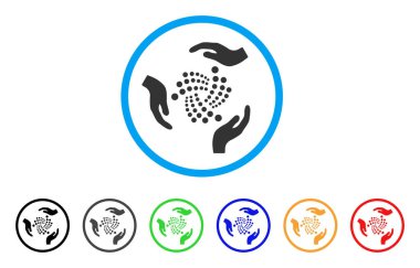 Iota bakım el yuvarlak simge