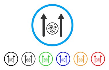 Iota gönder okları simge yuvarlak
