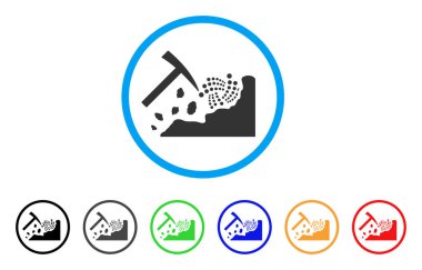 Simge incelemesi Iota kayalar yuvarlanmış