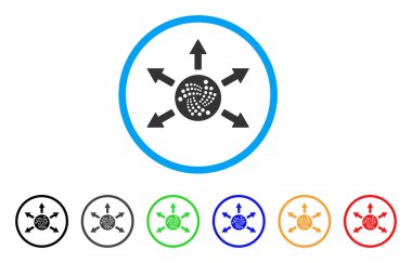 Iota Fişleri Paraya Çevirme okları simge yuvarlak