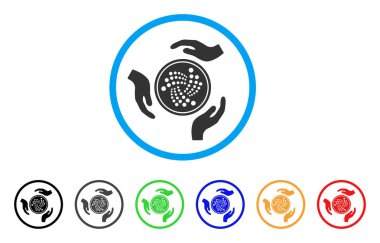 Iota sikke bakım el yuvarlak simge