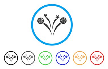 Iota havai fişek yuvarlak simge