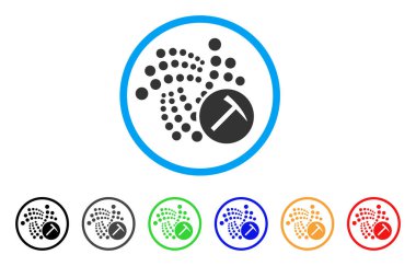 Iota çekiç yuvarlak simge madencilik