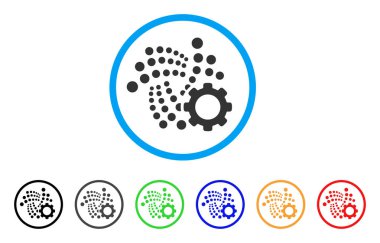 Iota seçenekleri dişli yuvarlak simgesi