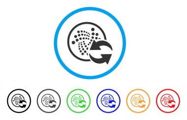 Iota yenileme yuvarlak simge