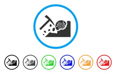 Simge incelemesi Iota kayalar yuvarlanmış