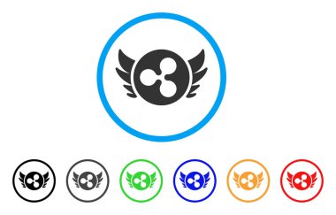 Melek yatırım yuvarlak simge dalgalanma