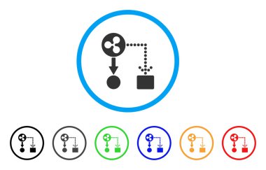 Nakit akışı yuvarlak simge dalgalanma