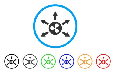 Fişleri Paraya Çevirme okları yuvarlak simge dalgalanma