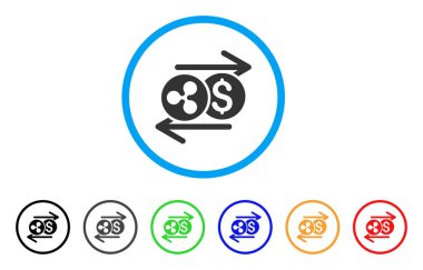 Dolar döviz okları yuvarlak simge dalgalanma